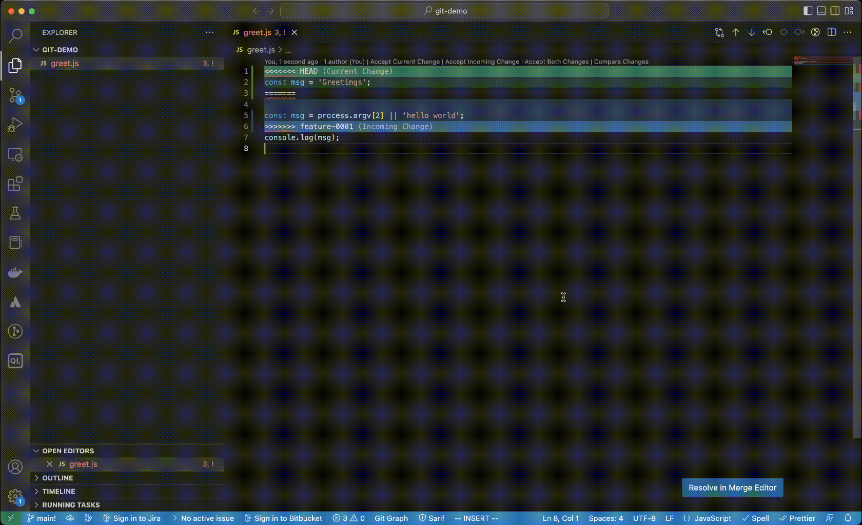 git merge conflict