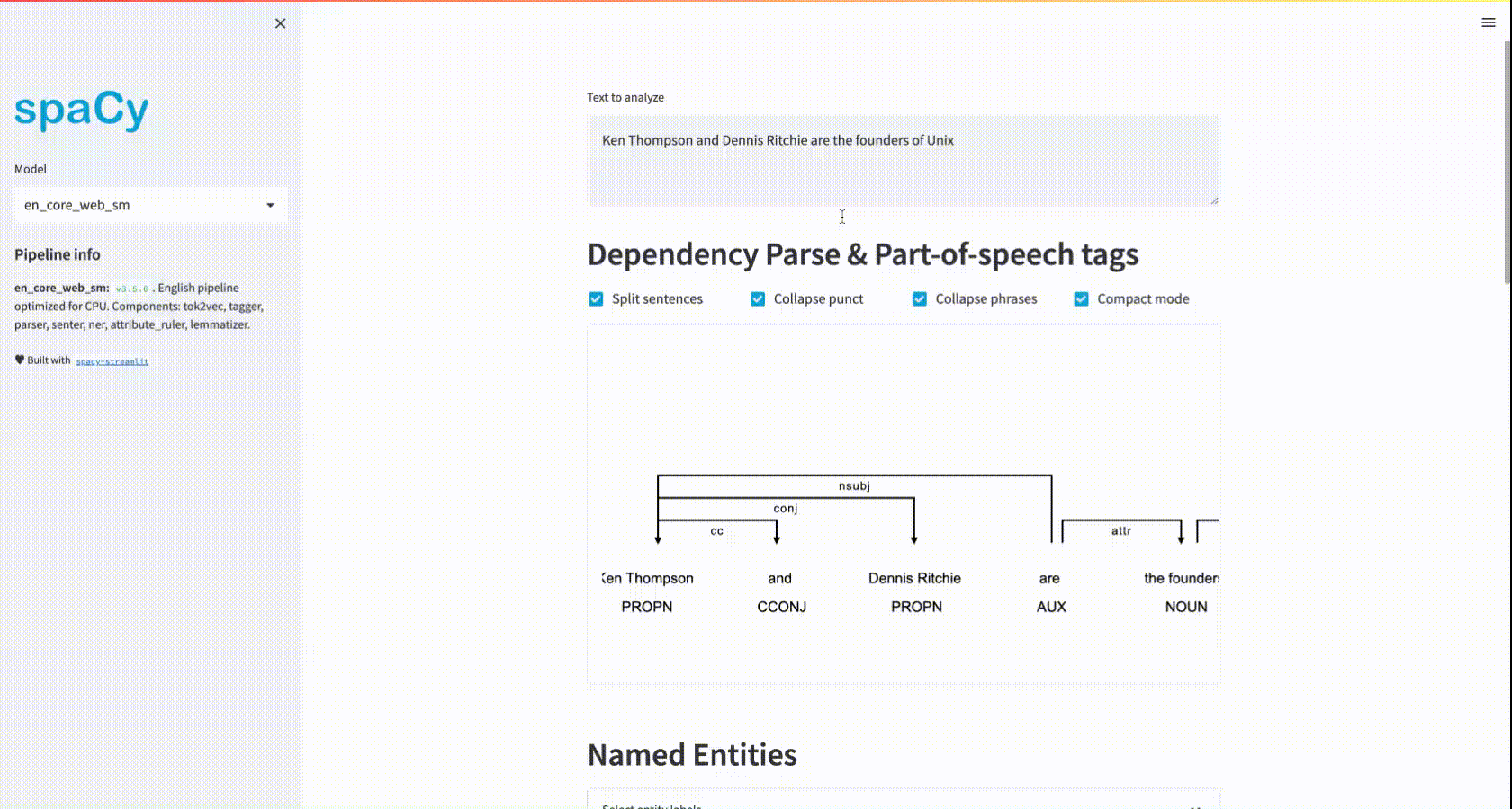 Demo Spacy