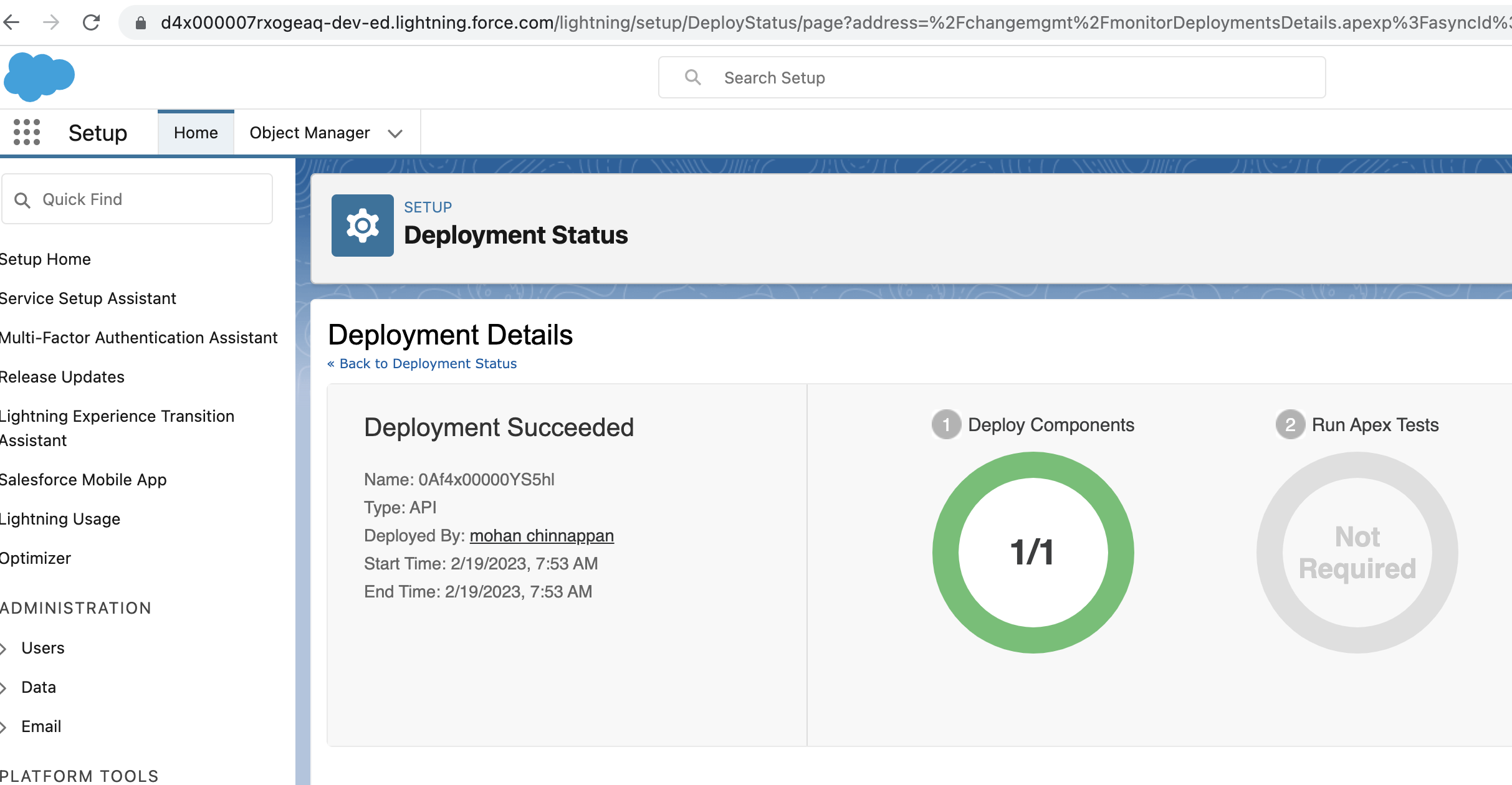 Deploy Status
