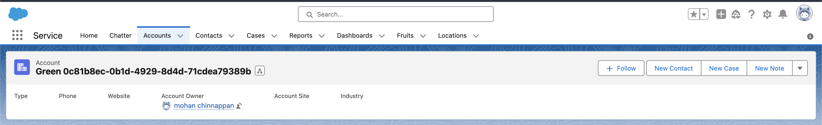 account with uuid name