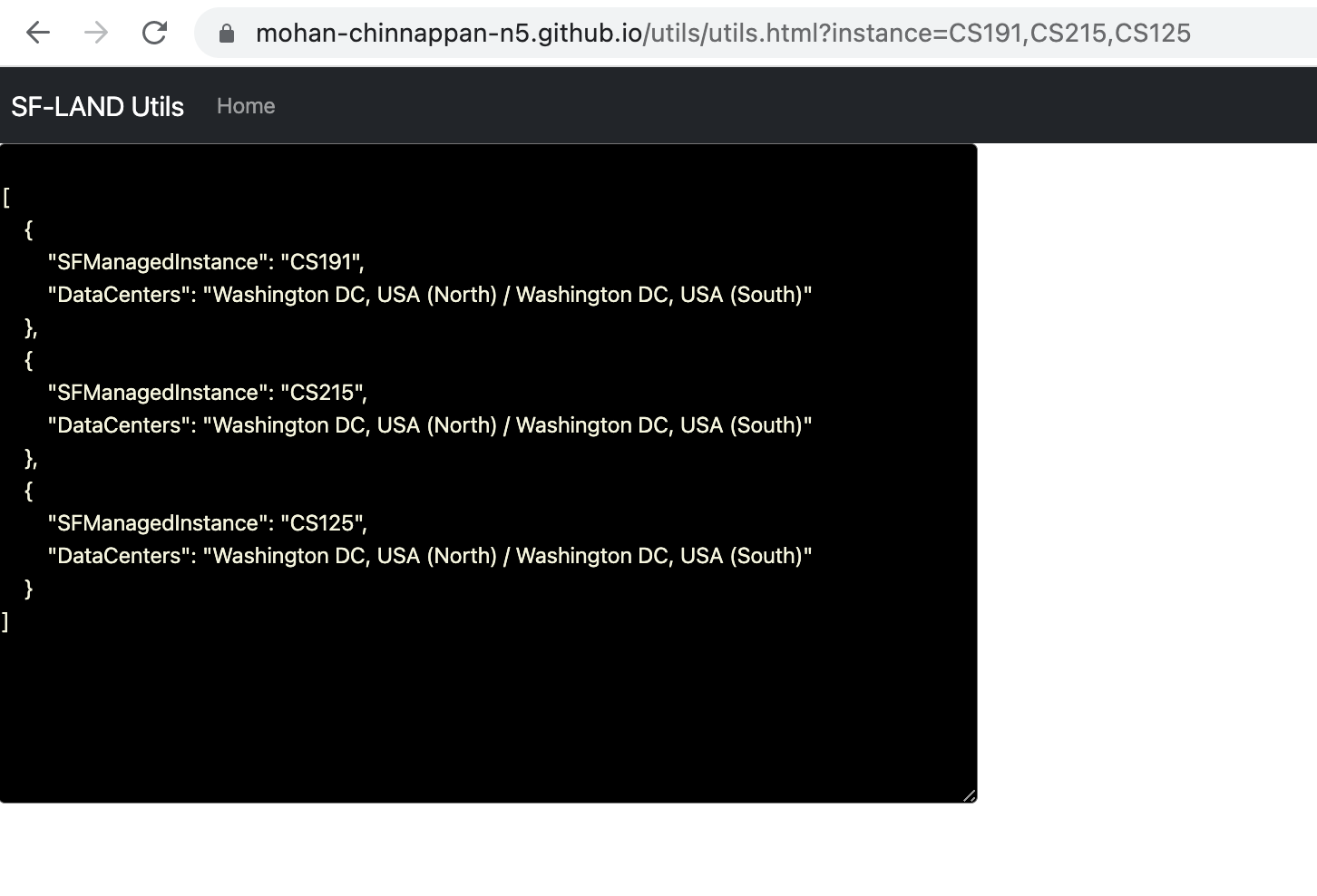 Instance lookup